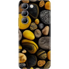 Vivo V30 Lite Kılıf Desenli Baskılı Tpu Rubber Kapak Renkli Taşlar