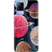 Senada Vivo V21E Kılıf Desenli Baskılı Tpu Rubber Kapak Go Space