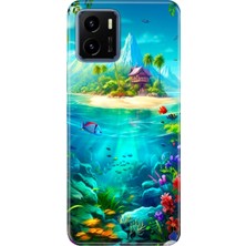 Senada Vivo Y15S Kılıf Desenli Baskılı Tpu Rubber Kapak Island