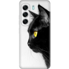 Senada Tecno Camon 40 4g Kılıf Desenli Baskılı Tpu Rubber Kapak Kedi Bakışı