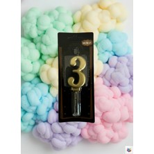 Mumay Candle Metalik Gold Rakam Mum 3