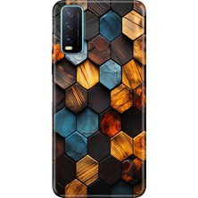 Adasena Vivo Y11S Y20 Y20S Kılıf Desenli Baskılı Tpu Rubber Kapak Petek