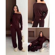 Elaxi Kadın Kayık Yaka Modal Kumaş Salaş Ikili Takım