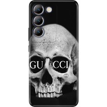 Adasena Vivo V30 Lite Kılıf Desenli Baskılı Tpu Rubber Kapak Skull Fashion