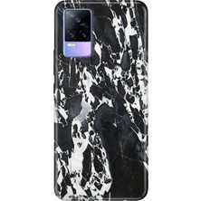 Adasena Vivo V21E Kılıf Desenli Baskılı Tpu Rubber Kapak Sky Mermer