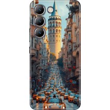 Senada Vivo V30 Lite Kılıf Desenli Baskılı Tpu Rubber Kapak Galata Francisco