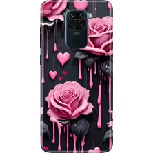 Senada Xiaomi Redmi Note 9 Kılıf Desenli Baskılı Tpu Rubber Kapak Akan Güller