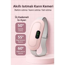 TB Isıtmalı Titreşimli Şarjlı Masaj Kemeri / Regl Kemeri / Bel ve Karın Masaj Aleti (Mor)