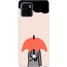 Adasena Vivo Y15S Kılıf Desenli Baskılı Tpu Rubber Kapak Yağmur