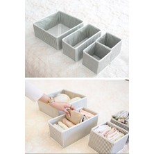 Helen's Home 4'lü Dolap Içi ve Çekmece Içi Düzenleyici Organizer Giysi, Çorap, Iç Çamaşırı Saklama Kutu Seti