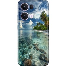 Oppo Reno 13 Pro Kılıf Desenli Baskılı Tpu Rubber Kapak Maldivler 50