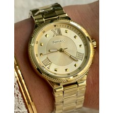 Ferrucci Altın Renk Sade Şık Kadın Saati