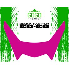 Gogo Cf Moto 250NK 2023 - 2025 Uyumlu Far Üstü Film Mor