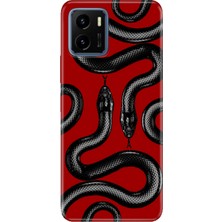 Vivo Y15S Kılıf Desenli Baskılı Tpu Rubber Kapak Yılan Moda