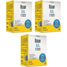 Orzax Takviye Edici Ocean Vitamin D3 K2 20 Ml Damla 3 Adet