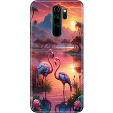 Senada Xiaomi Redmi Note 8 Pro Kılıf Desenli Baskılı Tpu Rubber Kapak FLAMINGO888