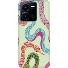 Vivo Y22S Y35 Kılıf Desenli Baskılı Tpu Rubber Kapak Snakes