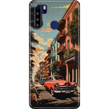 Reeder P13 Blue Max 6.49" Kılıf Desenli Baskılı Tpu Rubber Kapak Küba