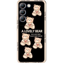 Vivo V30 Lite Kılıf Desenli Baskılı Tpu Rubber Kapak Smile Bear
