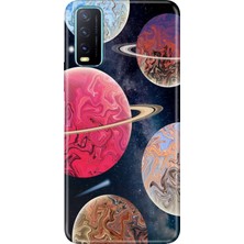 Senada Vivo Y11S Y20 Y20S Kılıf Desenli Baskılı Tpu Rubber Kapak Go Space