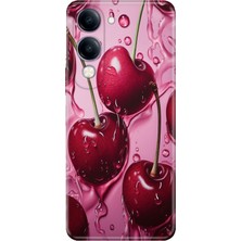 Senada Vivo Y04 Kılıf Desenli Baskılı Tpu Rubber Kapak Kirazın Dansı