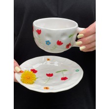 Megg Şekilsiz 300ML Renkli Çiçekli Kupa