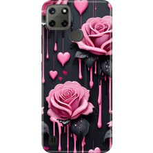 Senada iPhone 7 Plus - 8 Plus Kılıf Desenli Baskılı Tpu Rubber Kapak Akan Güller