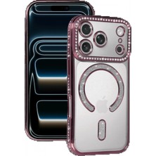 Marsilyan  Apple iPhone 17 Pro Joke Simli Magneticsafe Kılıf - Pembe