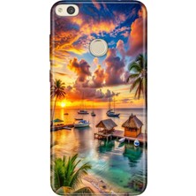 Senada Huawei P9 Lite 2017 Kılıf Desenli Baskılı Tpu Rubber Kapak Beach Summer