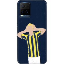 Vivo Y21S Kılıf Desenli Baskılı Tpu Rubber Kapak Sarı Lacivert Gol