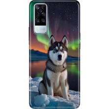 Senada Vivo Y51 Kılıf Desenli Baskılı Tpu Rubber Kapak Husky Artwall