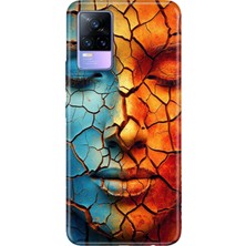Vivo V21E Kılıf Desenli Baskılı Tpu Rubber Kapak Toprak