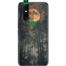 Infinix S5 Pro Kılıf Desenli Baskılı Tpu Rubber Kapak Korkutan Orman