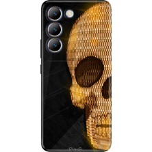 Vivo V30 Lite Kılıf Desenli Baskılı Tpu Rubber Kapak Skull Art
