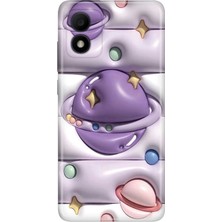 Senada Tcl 303 Kılıf Desenli Baskılı Tpu Rubber Kapak 3D Space