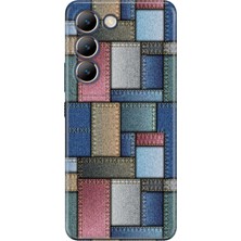 Senada Vivo V30 Lite Kılıf Desenli Baskılı Tpu Rubber Kapak Jean Pattern