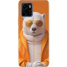 Adasena Vivo Y15S Kılıf Desenli Baskılı Tpu Rubber Kapak Stil Bear