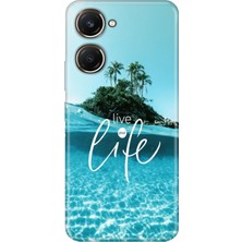 Vivo Y18 Kılıf Desenli Baskılı Tpu Rubber Kapak Live Your Life
