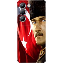 Vivo V30 Lite Kılıf Desenli Baskılı Tpu Rubber Kapak Mustafa Kemal