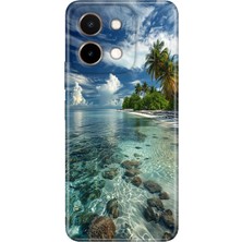 Vivo Y28 Kılıf Desenli Baskılı Tpu Rubber Kapak Maldivler 50