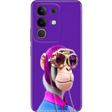 Vivo Y29 Kılıf Desenli Baskılı Tpu Rubber Kapak Monkey