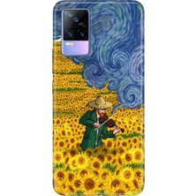 Senada Vivo V21E Kılıf Desenli Baskılı Tpu Rubber Kapak Art Deco