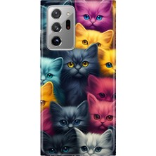 Senada Samsung Galaxy Note 20 Ultra Kılıf Desenli Baskılı Tpu Rubber Kapak Kedi Ordusu