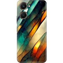 Senada Vivo Y18 Kılıf Desenli Baskılı Tpu Rubber Kapak Flora Mermer