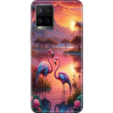 Senada Vivo Y32 Y33S Kılıf Desenli Baskılı Tpu Rubber Kapak FLAMINGO888