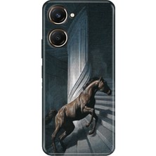 Senada Vivo Y18 Kılıf Desenli Baskılı Tpu Rubber Kapak Horse