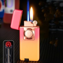 Çift Ateşli Iki Fonksiyonlu Metal Rüzgarlı ve Sönmeyen Gazlı Lüx Çakmak