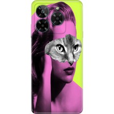 Senada General Mobile Era 50 Kılıf Desenli Baskılı Tpu Rubber Kapak Cat Face
