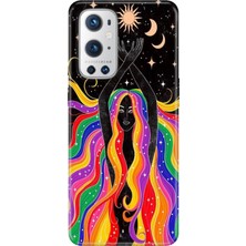 Senada Oneplus 9 Pro Kılıf Desenli Baskılı Tpu Rubber Kapak Ay Kız