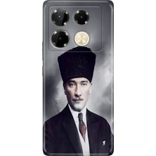 Senada Infinix Note 40 Pro 5g Kılıf Desenli Baskılı Tpu Rubber Kapak Atatürk